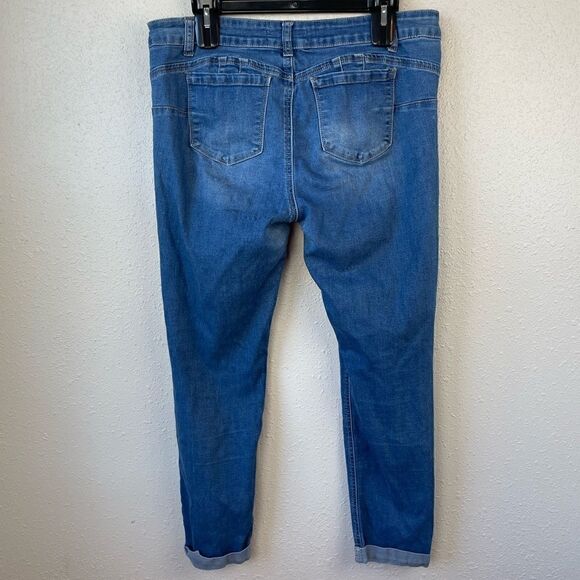 Wax Jean, Butt I Love You Distressed Denim Jegging Pants Size 13 EUC - Picture 2 of 7